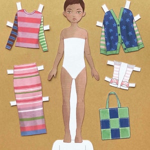 Paper Doll Printable PDF / Little Fashionista / Coloring Pages / Toys