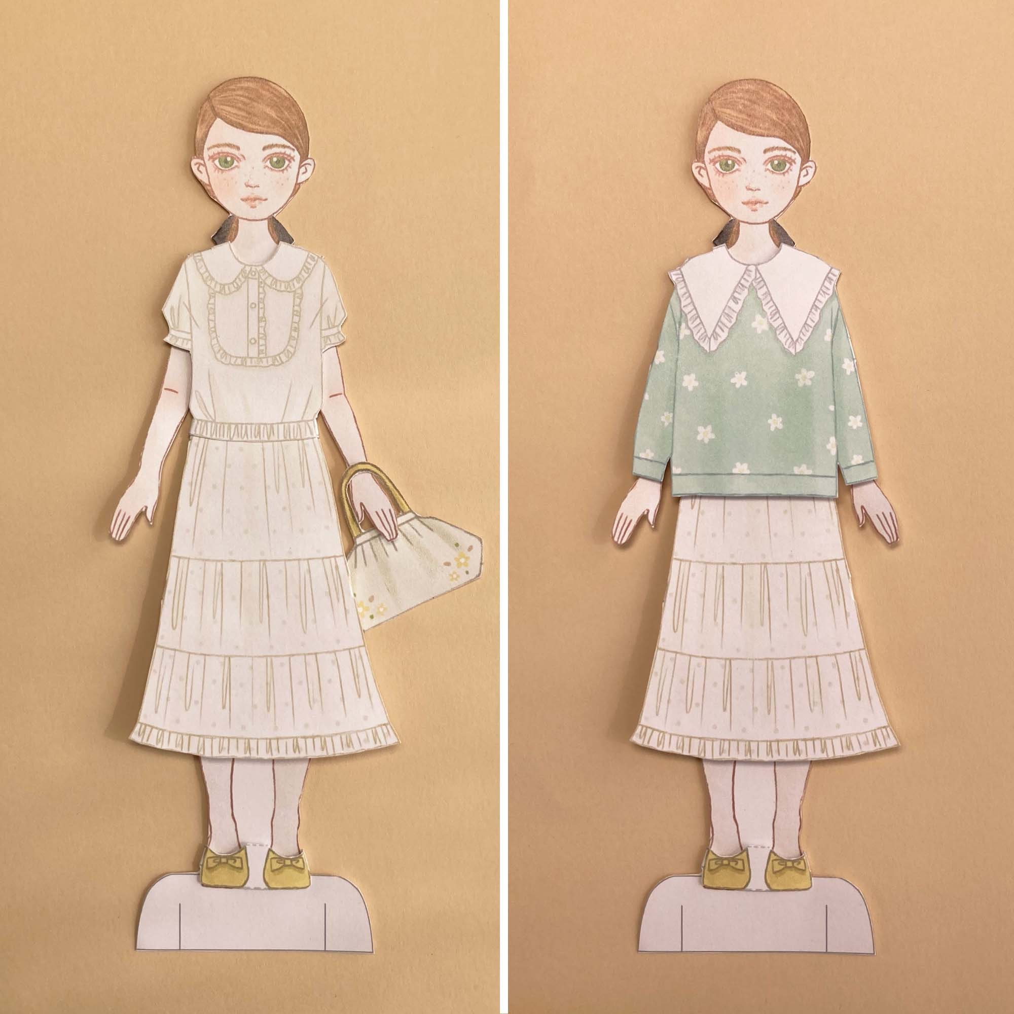 Paper Doll Printable Spring Easter PDF / Craft Kit / Instant Download / Kid Craft / Fashion Doll ...