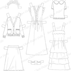 Paper Doll Printable PDF Clothes Spring Garden / Instant Download / Kid ...
