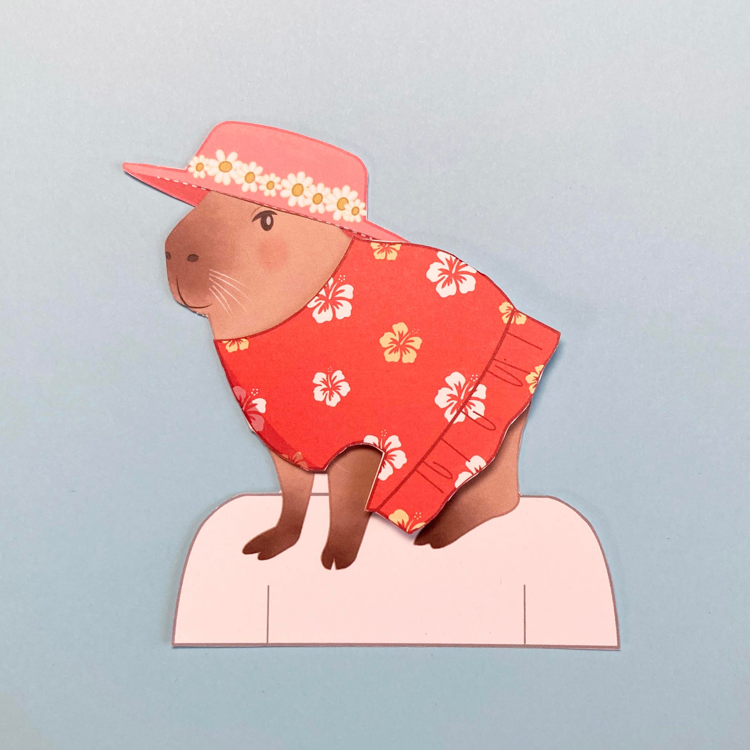 Animal Capybara Paper Doll Printable PDF / Craft Kit / Instant Download ...