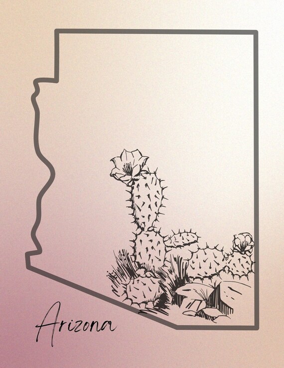 Arizona State Flower Printable | Etsy