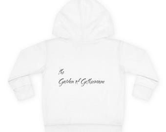 Toddler Hoodie The Garden of Gethsemane Script Pullover for Kids