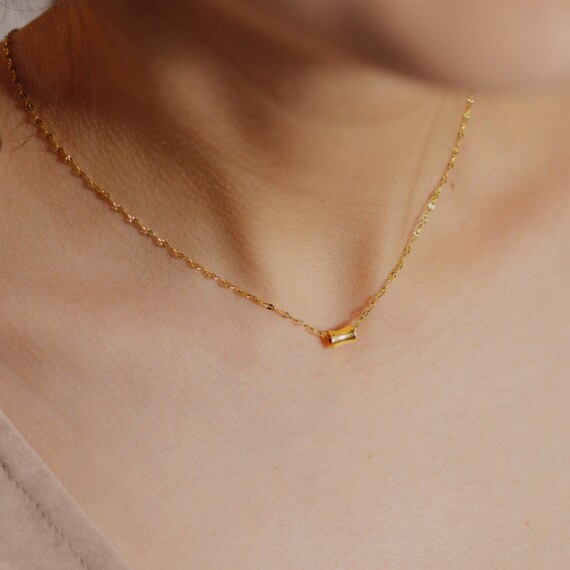Simple elegant gold online necklace
