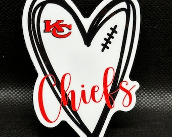 Kansas City Chiefs Football Heart Sticker