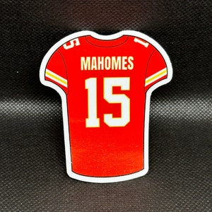 Patrick Mahomes Jersey Sticker - Kansas City Chiefs Football - Mahomes #15