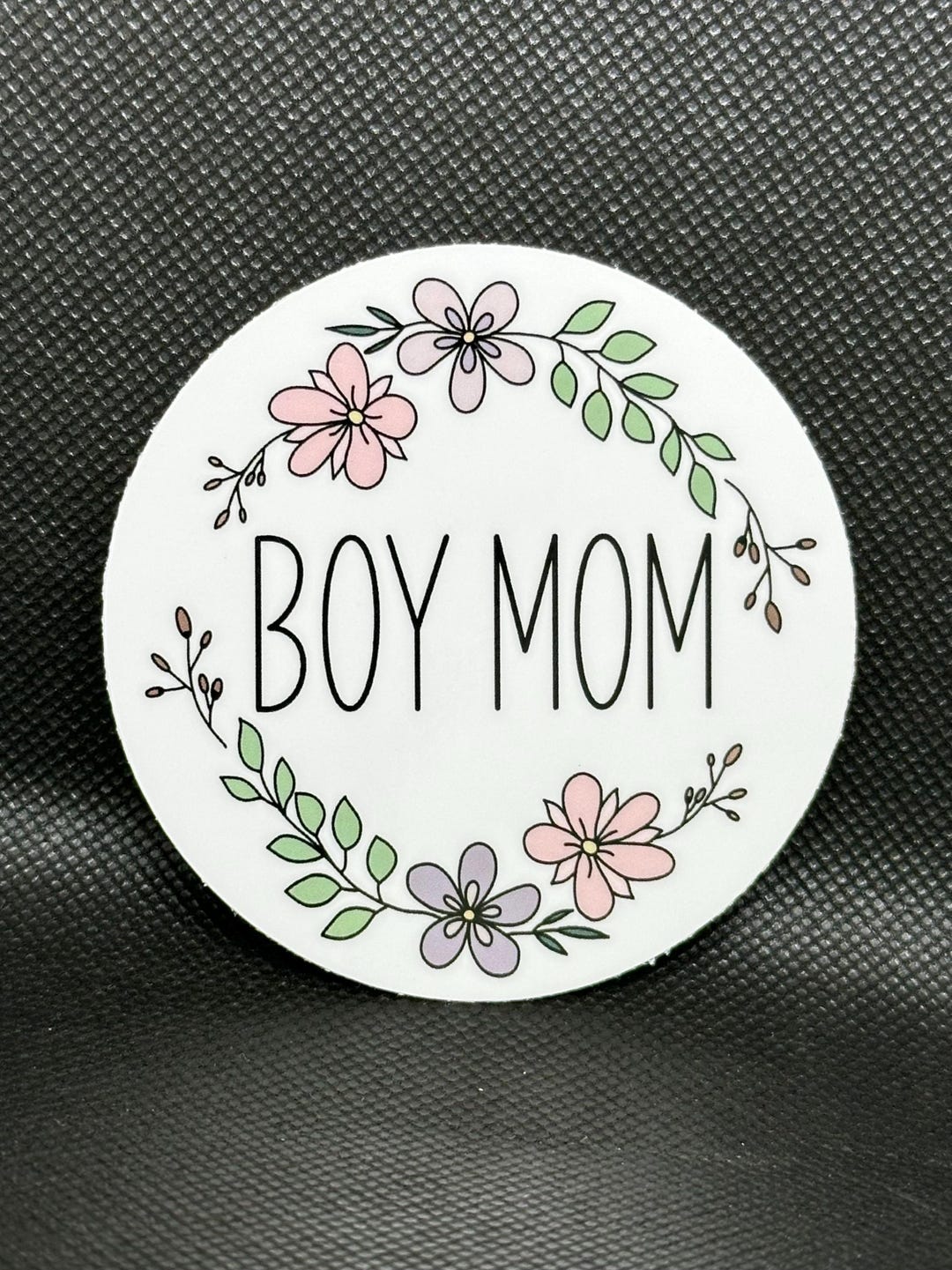Boy Mom Sticker - Floral Design - Etsy