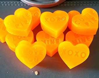 Wax hearts