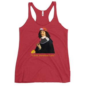Pickleball - Des Cartes Philosopher Frauen Racerback Tank