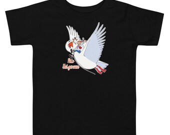 80s retro vintage nostalgia tv show kids Fernsehserie Zeichentrick Nils Holgersson Toddler Short Sleeve Tee