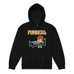 80s retro vintage cartoon Zeichentrick Pumuckl Bett Bed Unisex Youth heavy blend hoodie