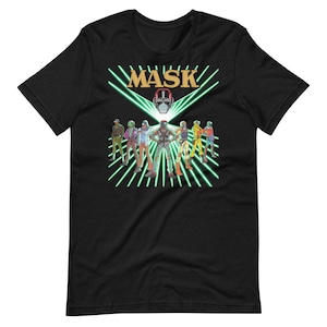 T-shirt retrò vintage anni '80 con cartone animato M. A. S. K. Unisex