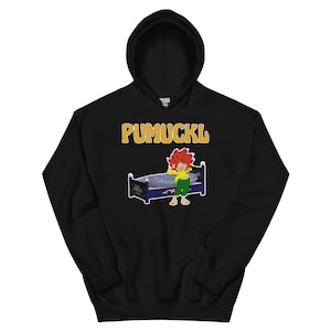 80s retro vintage cartoon Zeichentrick Pumuckl Bett Bed Unisex Hoodie