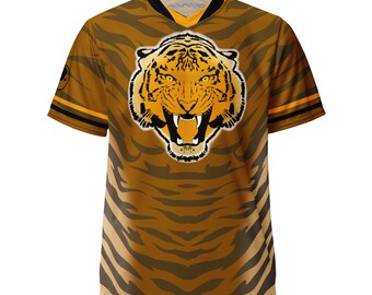 Pickleball Tiger brown shirt uniform Recycled unisex sports jersey