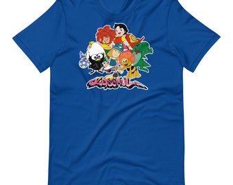 80s retro vintage german tv Show characters 80er Kinder Serie Zeichentrick Heidi, Wickie, Pumuckl, Calimero, Grisu, Maja Old Schul t-shirt