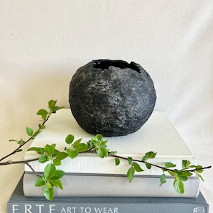 Paper Mache bowl, Vintage Handmade Paper Mache Bowl, Wabi Sabi Decorative Bowl, Rustic Bowl, Paper Mâché Vintage Inspired Rustic Pulp Bowl