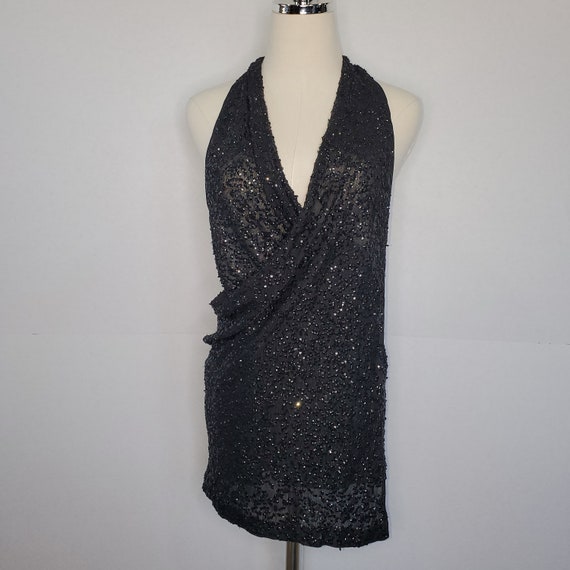 donna karan wrap top