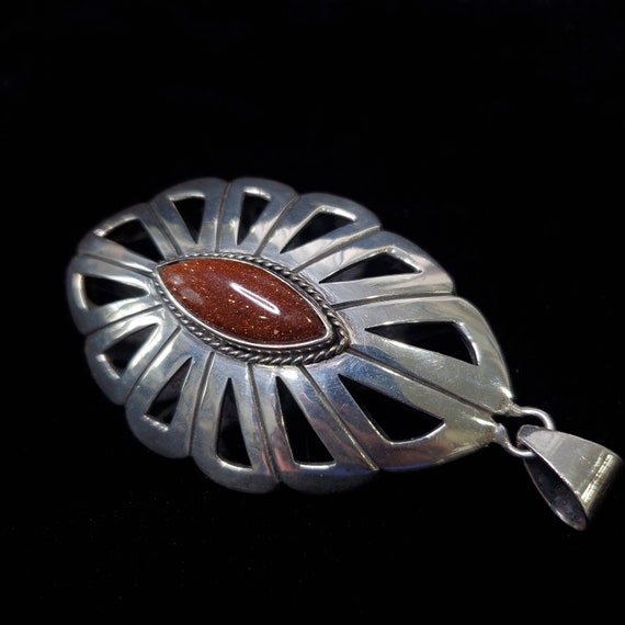 Vintage Silver Tone Pendant - image 3