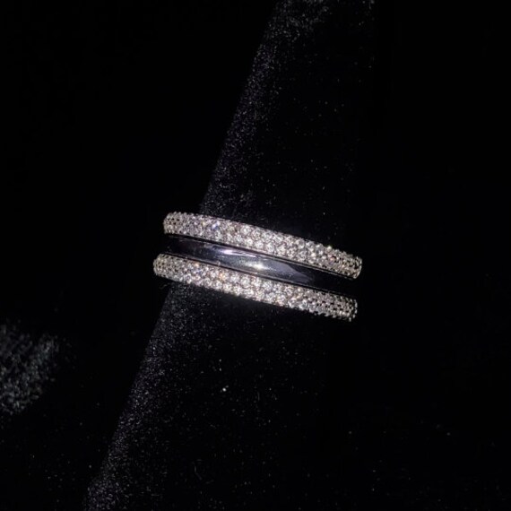 Vintage Sterling Silver Stone Ring Stack Set - image 2