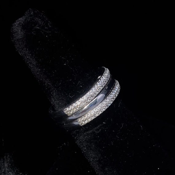 Vintage Sterling Silver Stone Ring Stack Set - image 3