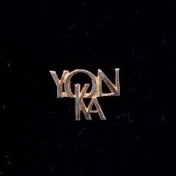Yon-Ka Paris Gold Tone Lapel Pin Vintage Retro - image 1