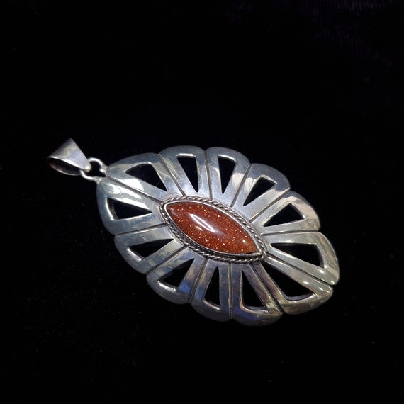 Vintage Silver Tone Pendant - image 1