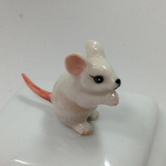 Vintage Porcelain Mouse Trinket Jewelry Box French - image 5