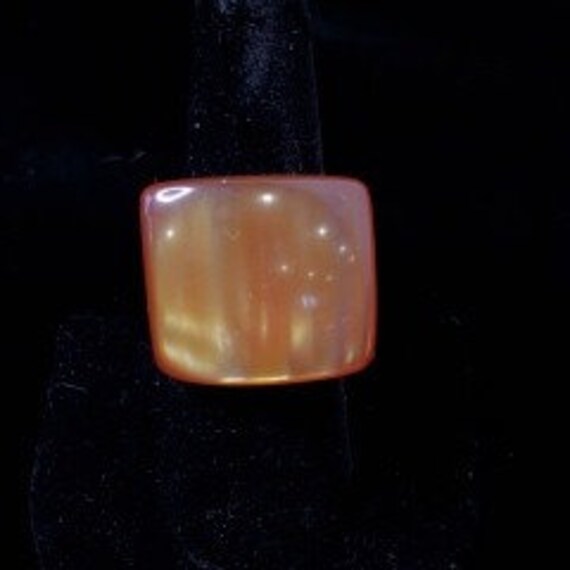 Vintage Lucite Ring Chunky Y2K Retro - image 3