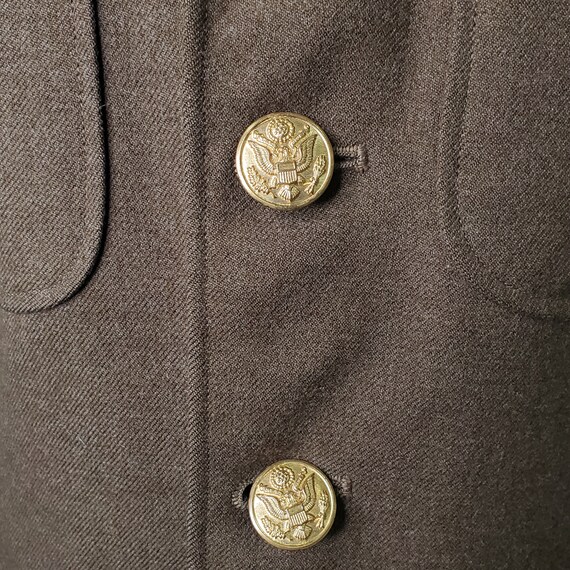 Sexy Vintage World War 2 Army Jacket with Gold Buttons Gem