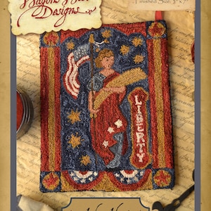 Primitive Punch Needle PDF Pattern - Lady Liberty
