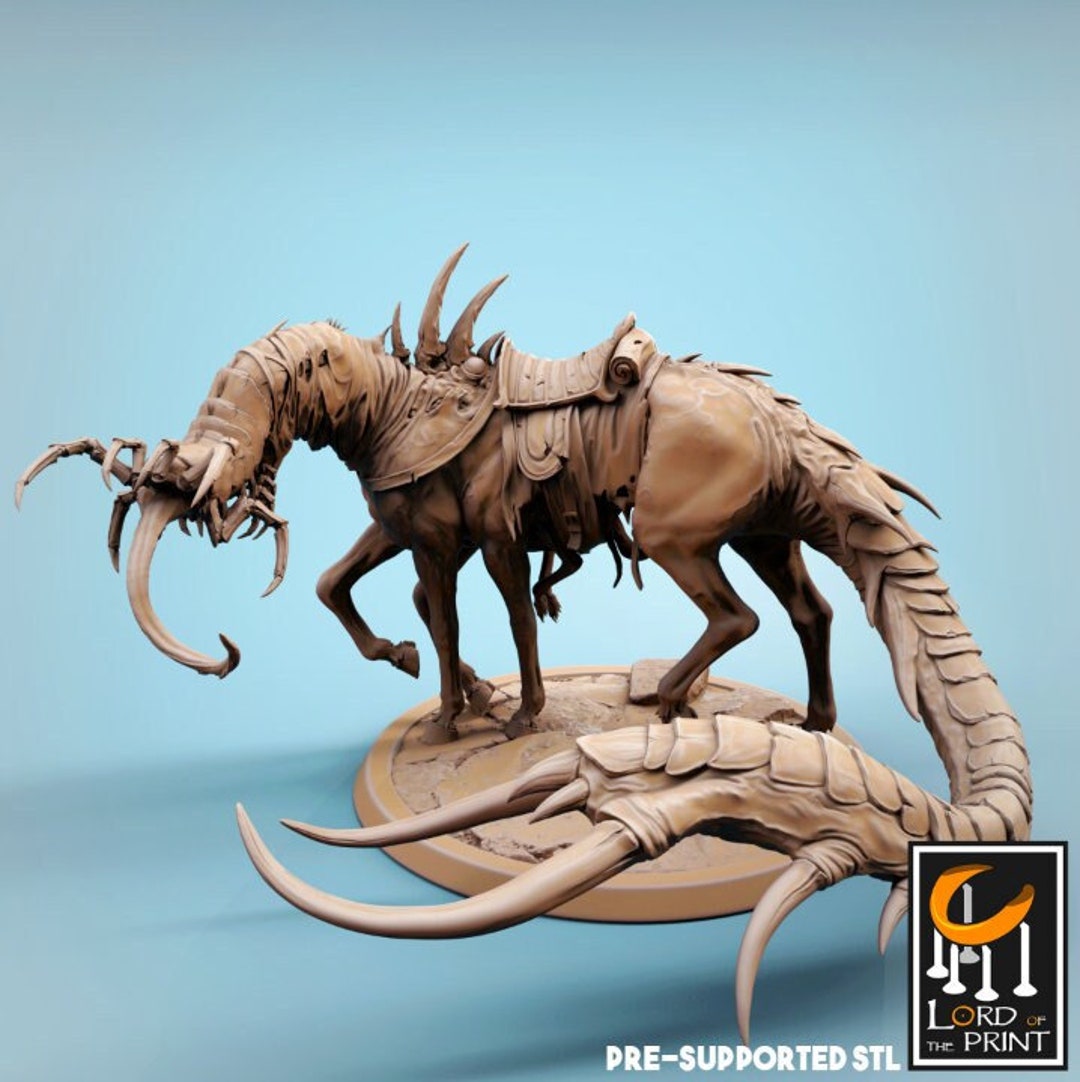 Corrupted Horses 3D Printed Miniature Table Top Games Dnd Role Playing