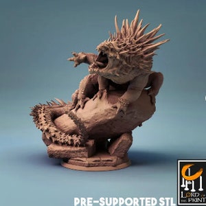 Basilisk Huge Beast Miniature Lord of the Print DND RPG Fantasy 3D ...