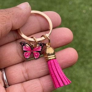 Beautiful Butterfly keychain|Pink Butterfly Keychain|Butterfly Bag Charm|Butterfly Gift| Butterfly Accessories|Birthday Gift|Wedding Gift