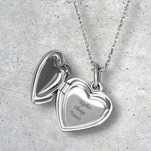Collar con medallón de corazón / Collar con medallón de corazón en relieve / Medallón de corazón vintage / Medallón de corazón grabado / Colgante de medallón clásico / Regalo de bodas