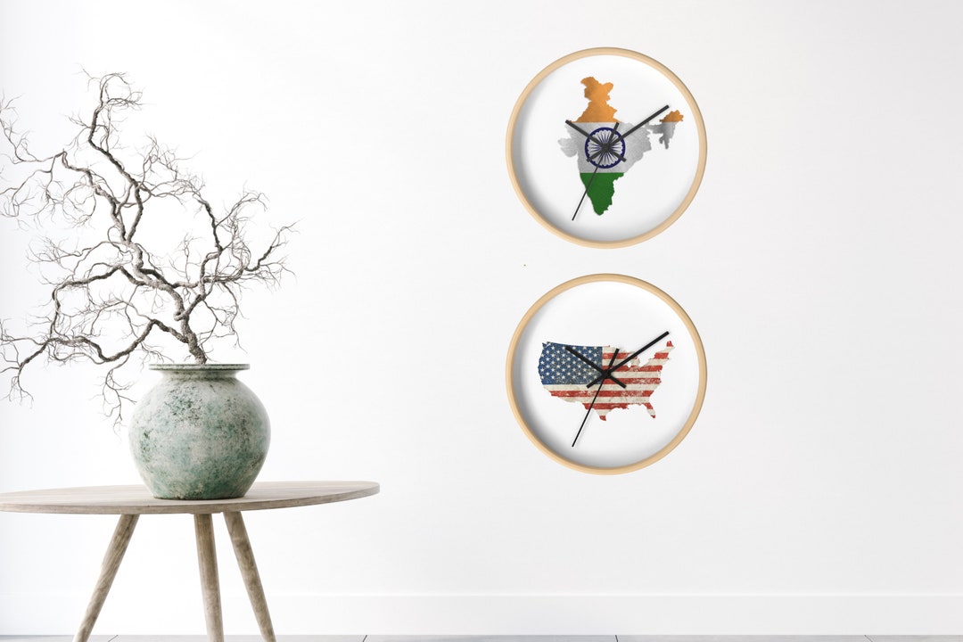 Gifts For International Colleagues
 International Wall Clock Series Map Clock USA India Bangladesh