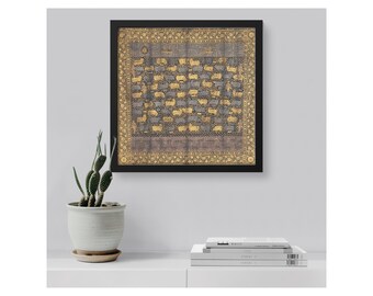 Indian Art from 18th century Printed and Framed, Festival of Cows Art, Bengali Art, Gift for a Friend, Earthy Home Decor