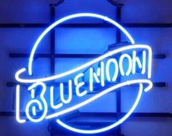Rare New Blue Moon 3D Carved Neon Sign Beer Bar Pub Light Sign Fast Free Shiping 