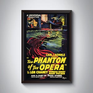 Vintage Phantom of The Opera Movie Poster.