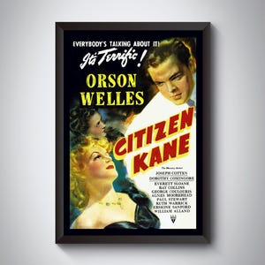 Citizen Kane, Vintage Hollywood Movie Poster