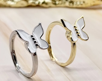 Anillo giratorio Anillo de ansiedad para mujer, mariposa Anillo fidget anillo giratorio giratorio preocupación Anillo TDAH Anillo para la ansiedad, Anillo giratorio para mujer