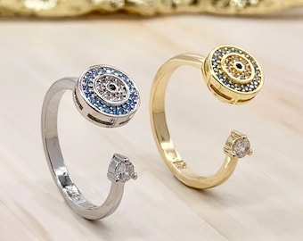 Anillo giratorio Anillo de ansiedad para la mujer, Anillo giratorio Fidget anillo giratorio preocupación Anillo, Anillo giratorio para la mujer, Anillo de TDAH para la ansiedad.