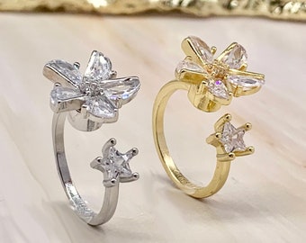 Anillo giratorio Anillo de ansiedad para mujer, Anillo giratorio Fidget anillo giratorio preocupación Anillo TDAH Anillo para la ansiedad, Anillo giratorio para mujer