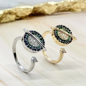 Anxiety Ring Spinner for Woman, Fidget ring rotating spinner ring worry Ring ADHD Ring for anxiety, Spin ring for woman