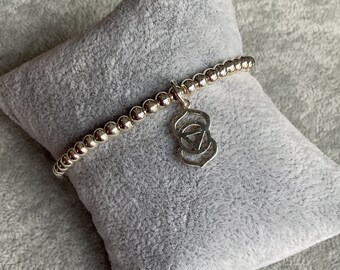 Throat Chakra Sterling Silver Bracelet