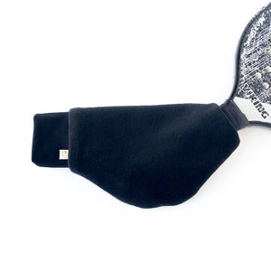 Elemitts | Black fleece platform tennis mitt lined with repurposed cashmere | paddle tennis pickleball