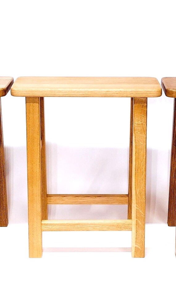 Oak Counter Stool – Kiln-dried Hardwood Bistro Chair for Kitchen