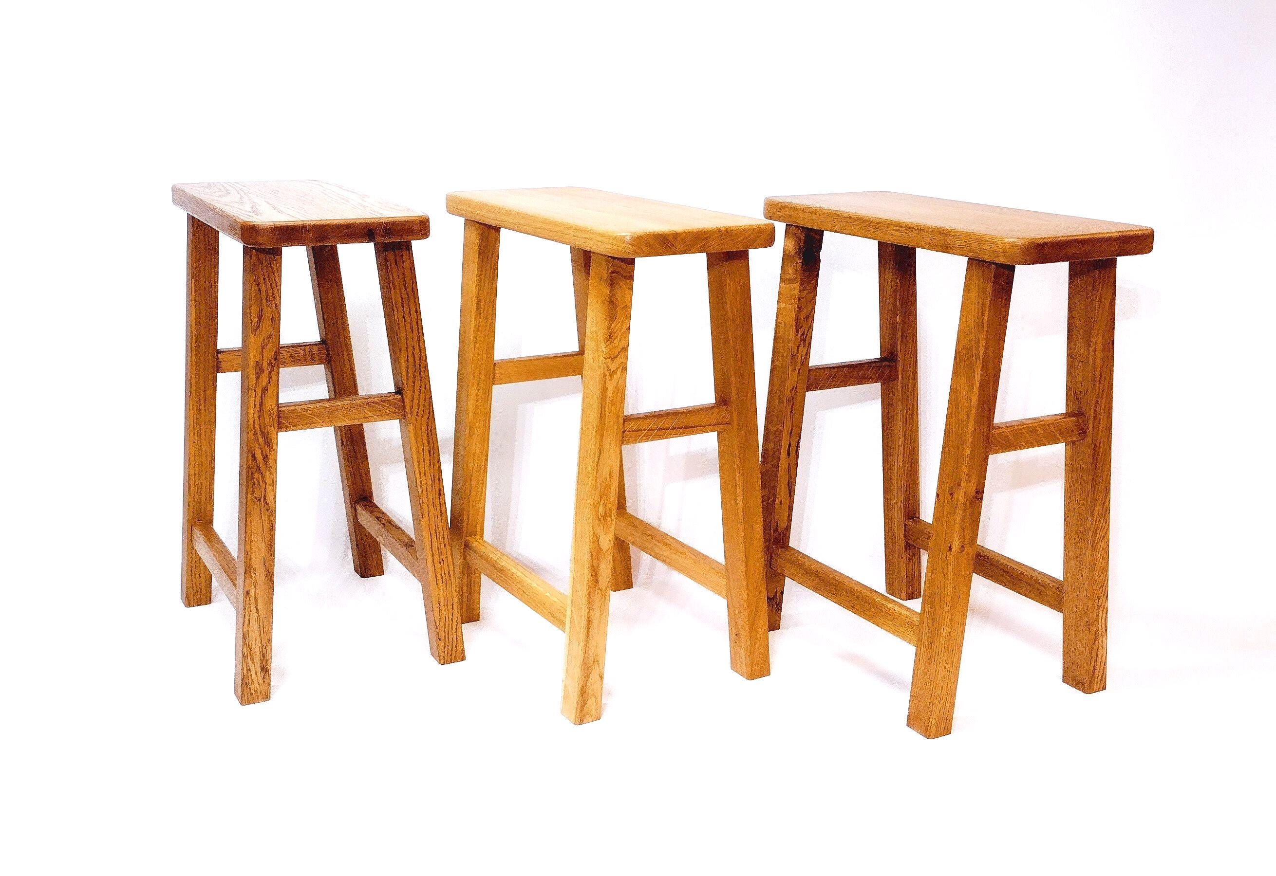 Oak Counter Stool – Kiln-Dried Hardwood Bistro Chair for Kitchen Dining