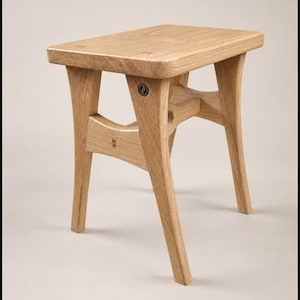 Handcrafted Oak Side Table – Modern Rustic Japandi Design