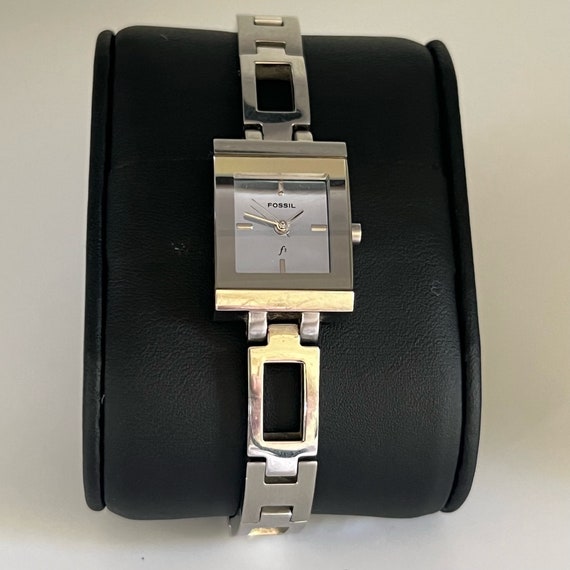 FOSSIL Ladies F2 Petite Square Watch Silver Tone Working - Etsy