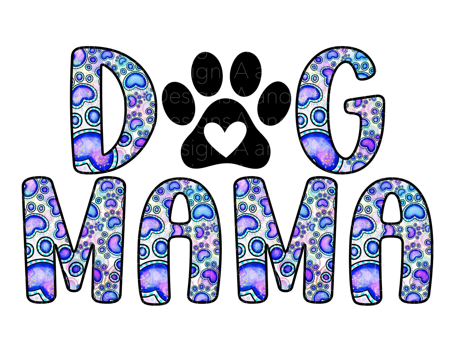 Dog Mama - Sublimation Design - PNG - Cute Shirt Design - Digital ...