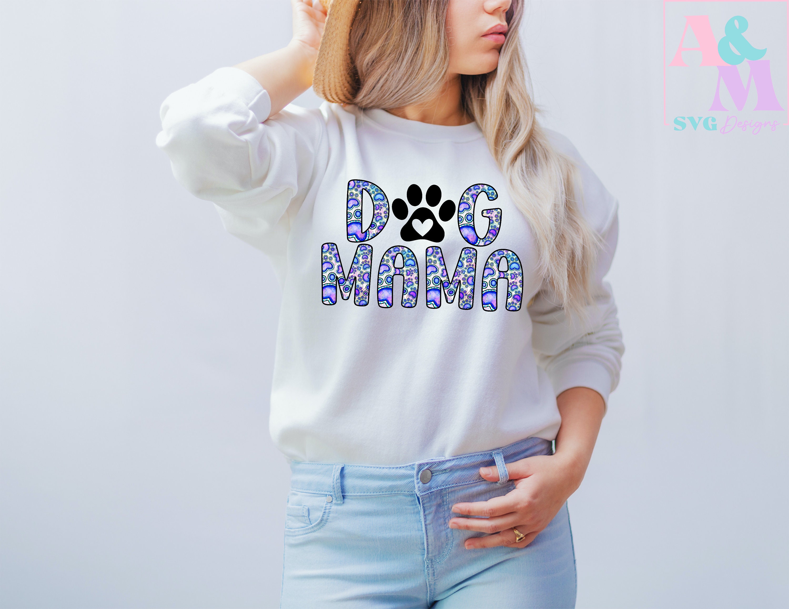 Dog Mama - Sublimation Design - PNG - Cute Shirt Design - Digital ...